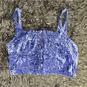 Velvet purple corset top